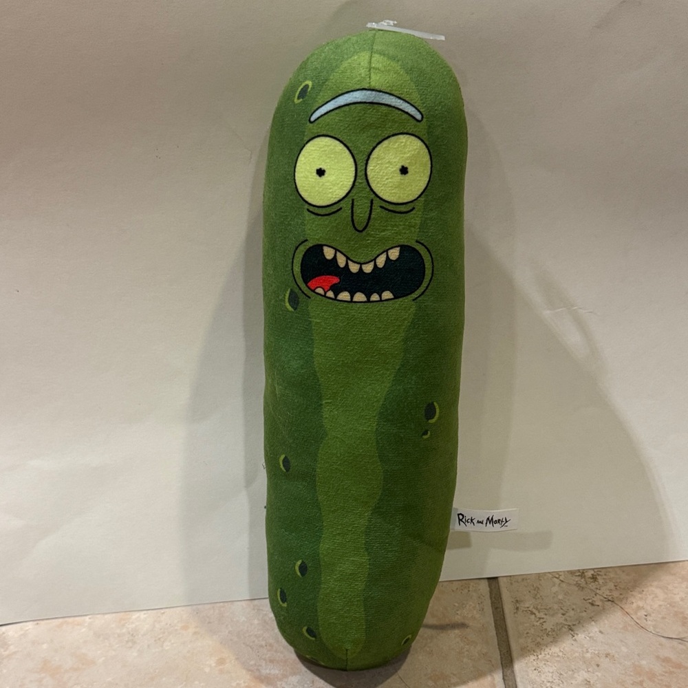 Rick & Morty Pickle Rick Plush - Green 13” not used